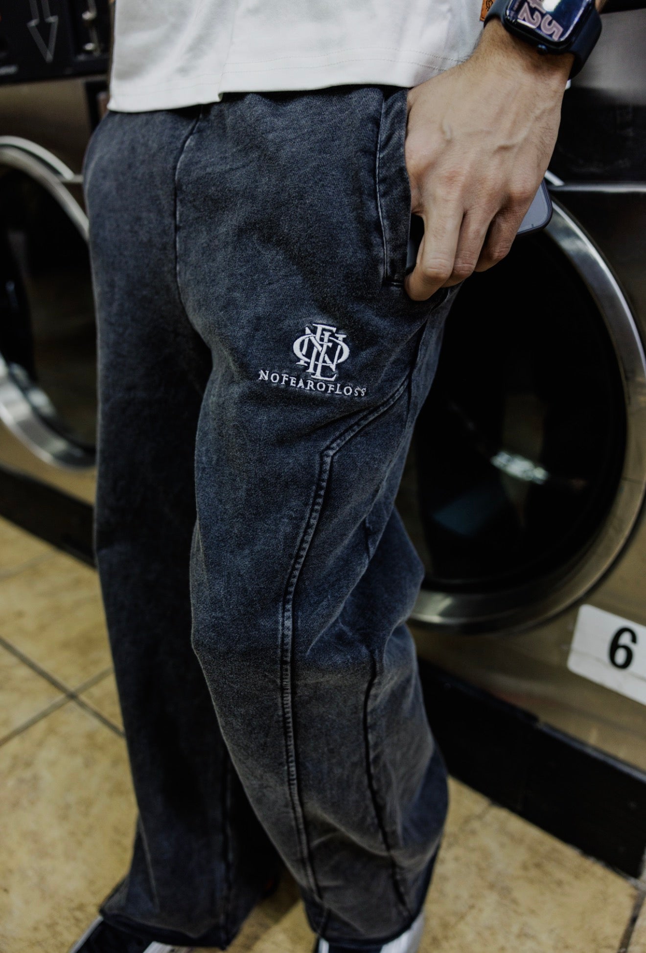 Runaway Black Sweats (Washed)